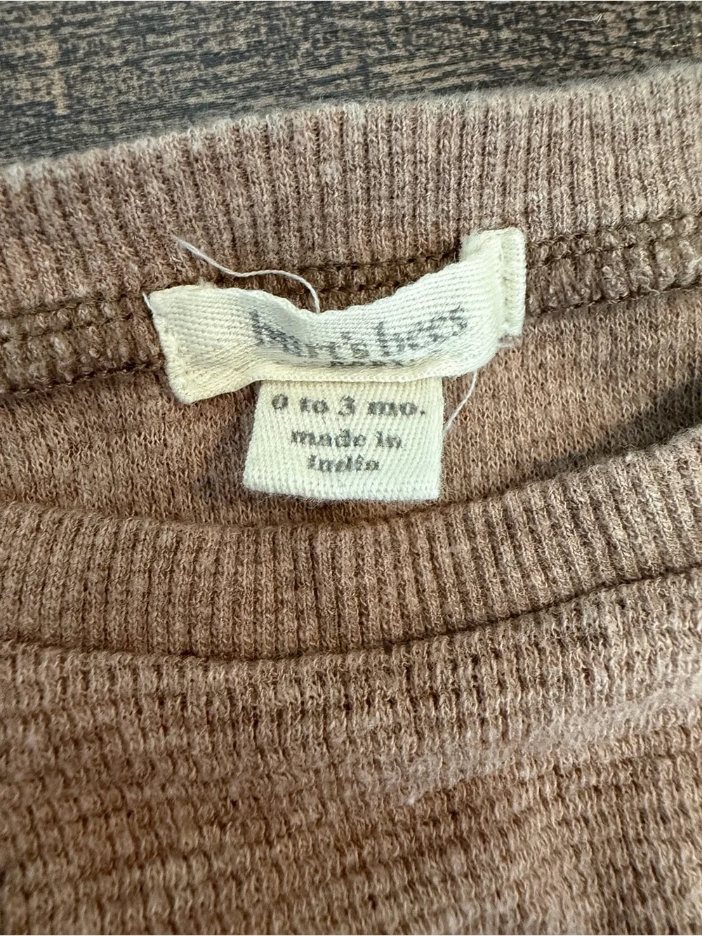 Burt’s Bees Baby Organic Waffle Knit 2 Piece Set Brown Tan 0-3M